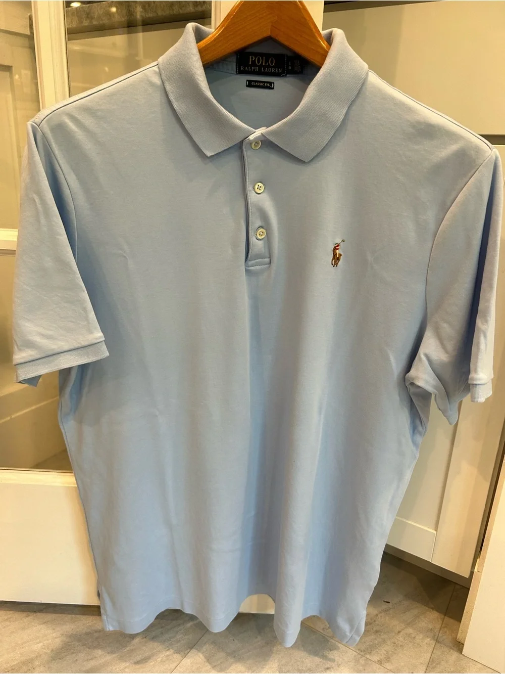 Polo Ralph Lauren Light Blue Classic Fit Polo Size L